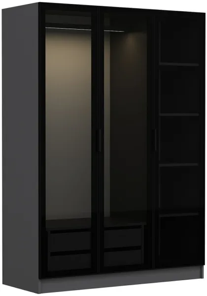 FUNZI LIVING antracit fekete - 2271 Gardrób