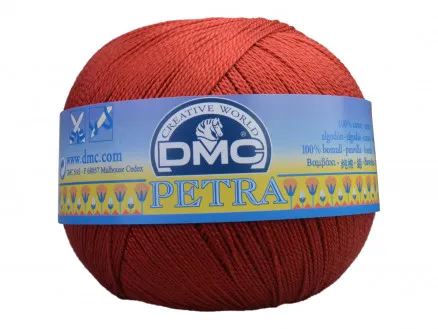 DMC Petra No. 5 Horgolófonal Egyszínű 5355 Rozsdavörös