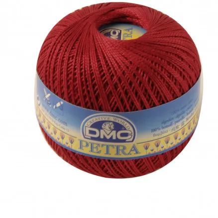 DMC Petra No. 5 Horgolófonal Egyszínű 5321 Piros