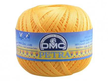 DMC Petra No. 8 Horgolófonal Egyszínű 5742 Élénk Sárga
