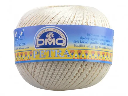 DMC Petra No. 8 Horgolófonal Egyszínű ECRU Természetes