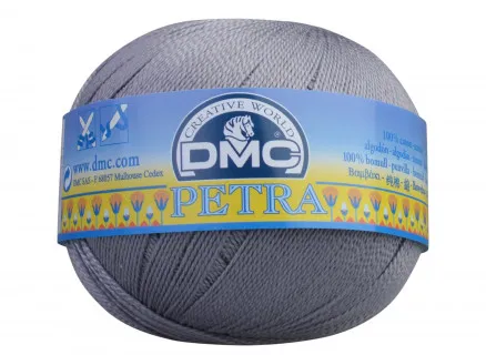 DMC Petra No. 8 Horgolófonal Egyszínű 5414 Középszürke