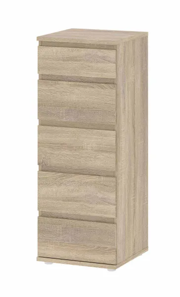 TVILUM Nova Komód - Természetes színű kompozitfa, tölgy struktúra, (107x40)