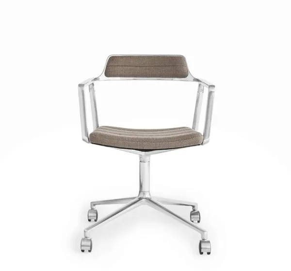 Vipp 452 Swivel Forgószék Kerekekkel Sötét Homok/Alumínium