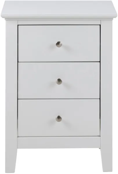 ACT NORDIC Linnea éjjeliszekrény, 3 fiókkal - fehér MDF (45x34)