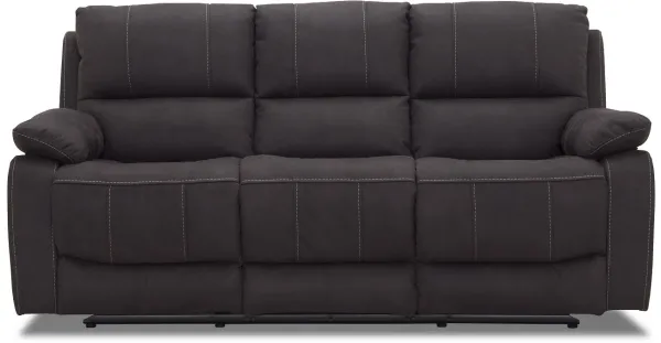 HAGA Texas 3 személyes recliner kanapé - szürke szövet