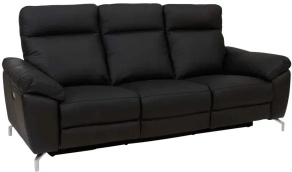 Furnhouse Selesta 3 személyes bőr fekete 222x96x101cm
