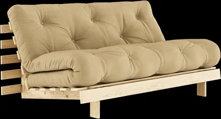 Kanapé-ágy Karup Design Roots matraccal 160x200 758 Wheat Beige/Peykó