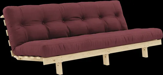 Kanapé-ágy Karup Design Lean Alpha szövettel 130x200 Bordeaux/Raw